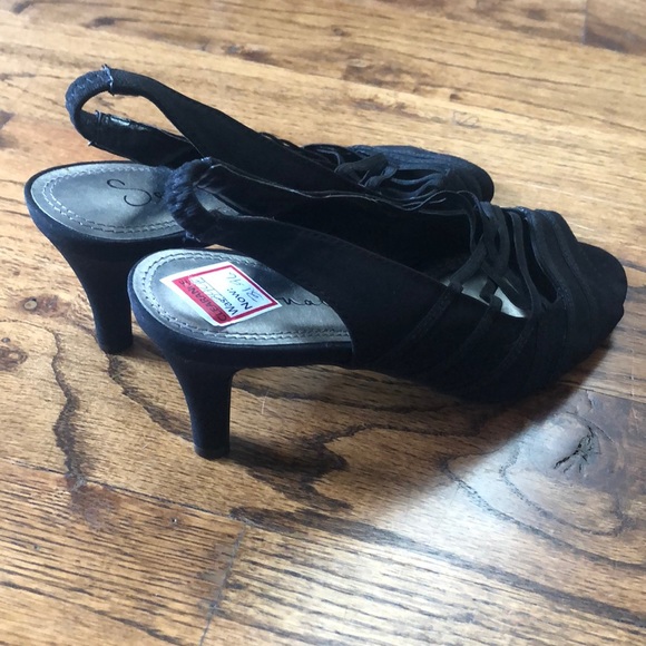 Sling Back Black Heels - Picture 2 of 2